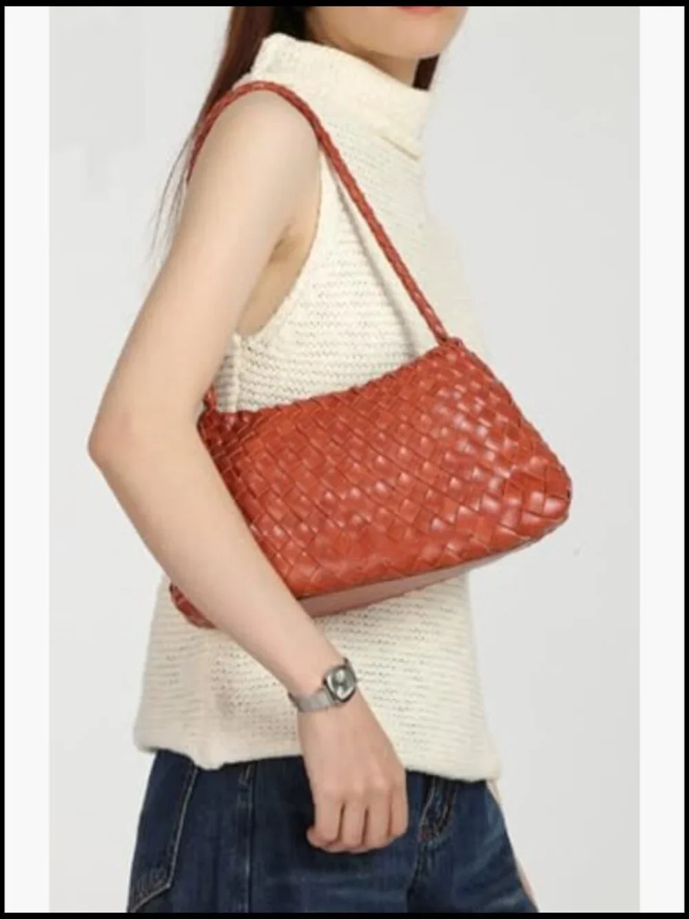 Suede Woven Hobo Bag Trendy Tote Purse Underarm Shoulder Vintage Clutch